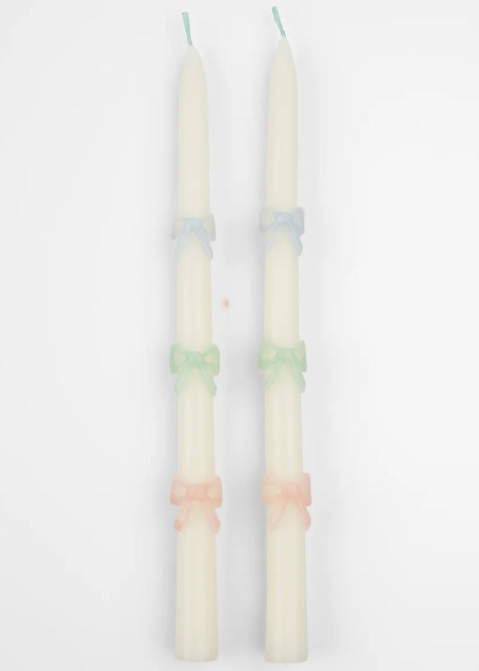Multi Bow Taper Candles - Pastel