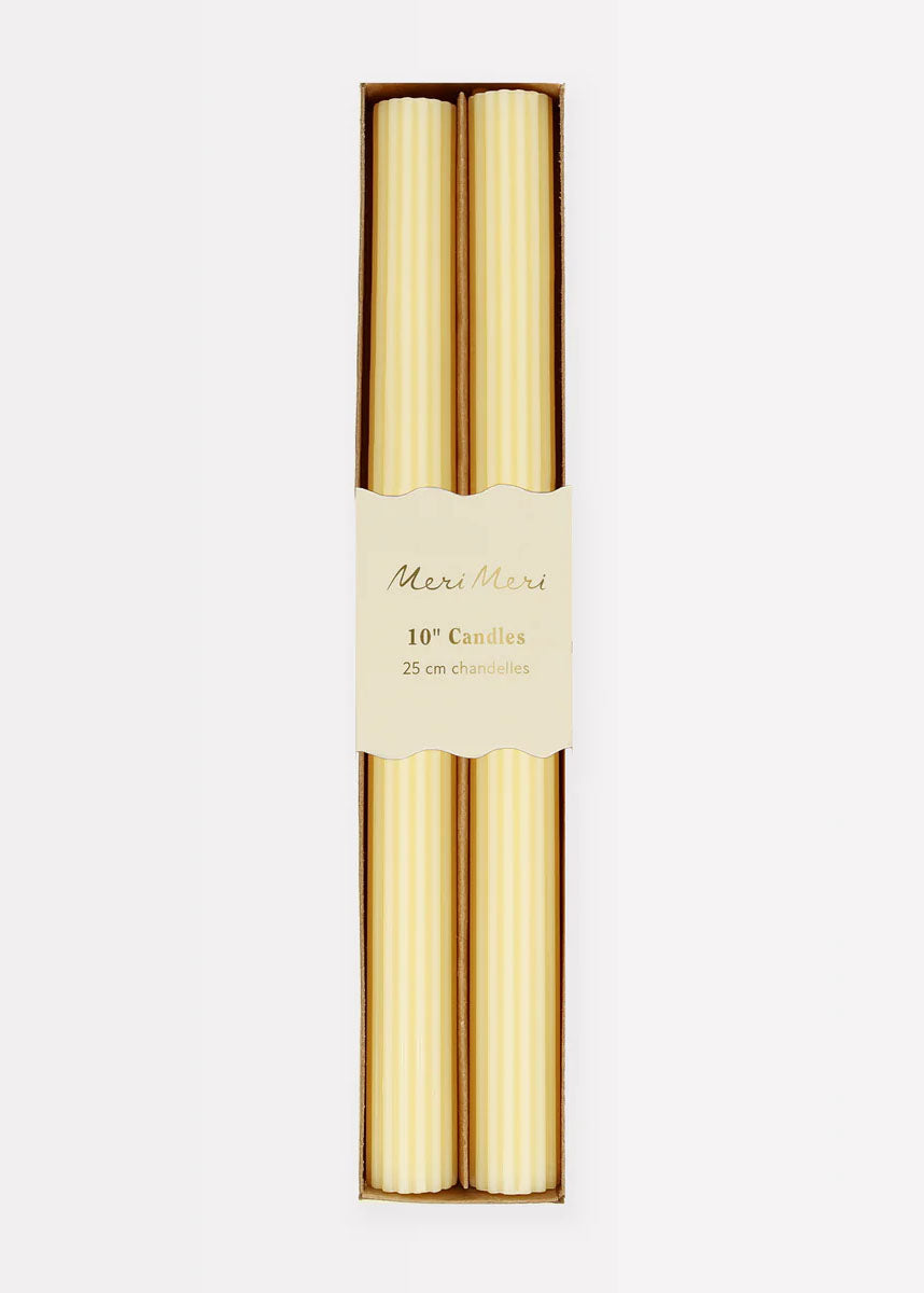 Lemon Sherbet Yellow Table Candles