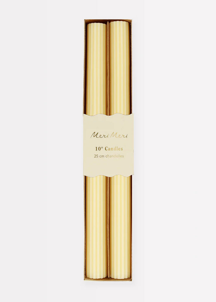 Lemon Sherbet Yellow Table Candles