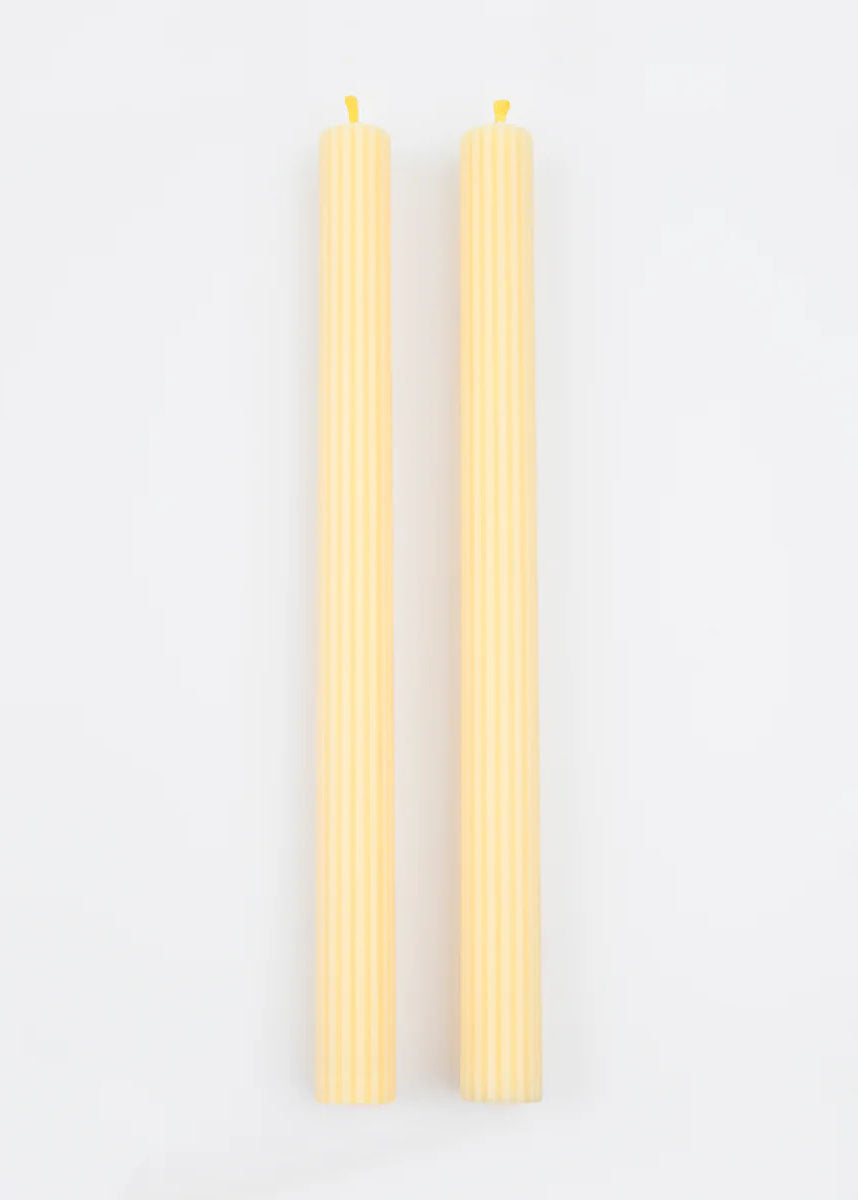 Lemon Sherbet Yellow Table Candles