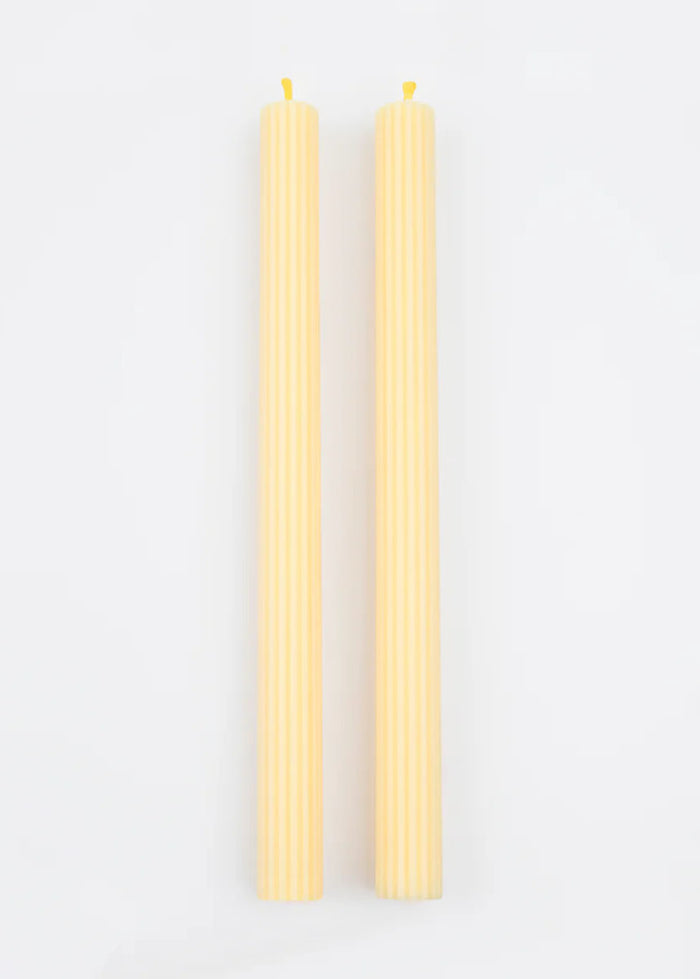 Lemon Sherbet Yellow Table Candles