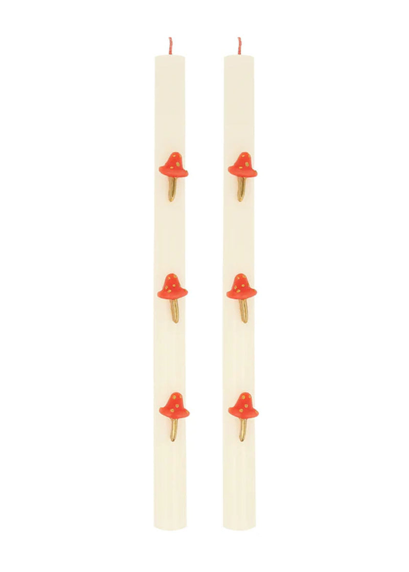 Mushroom Taper Candles (Pack of 2)