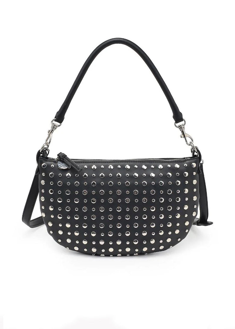 Jordan Studded Shoulder Bag - Black