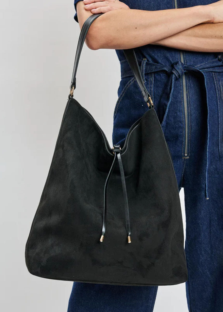 Felicity Bucket Hobo Bag - Black