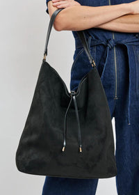 Felicity Bucket Hobo Bag - Black