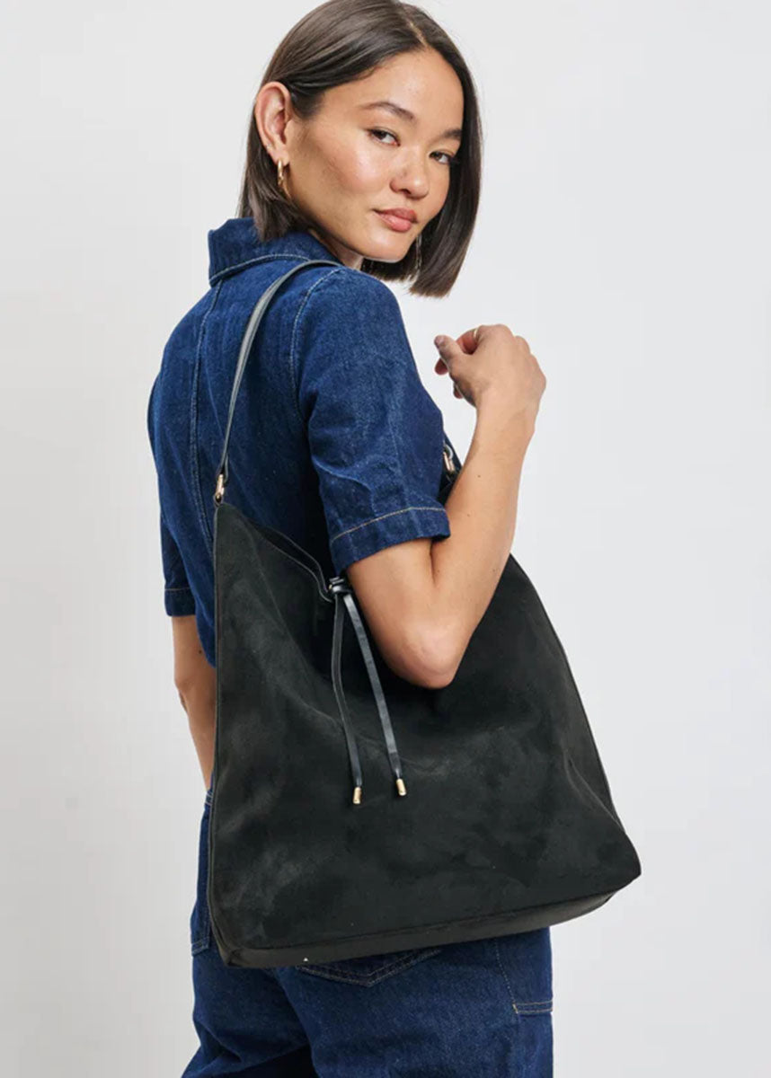 Felicity Bucket Hobo Bag - Black
