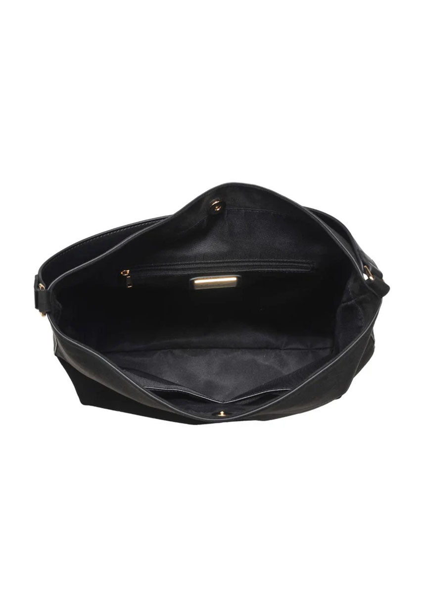Felicity Bucket Hobo Bag - Black