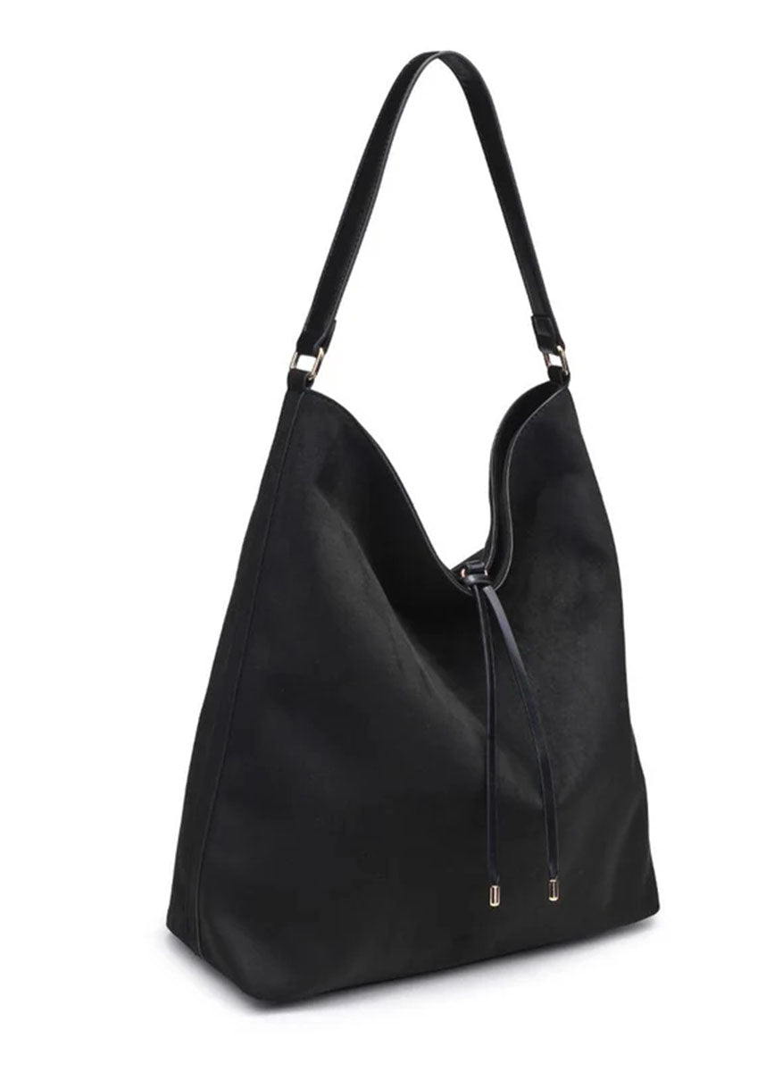 Felicity Bucket Hobo Bag - Black
