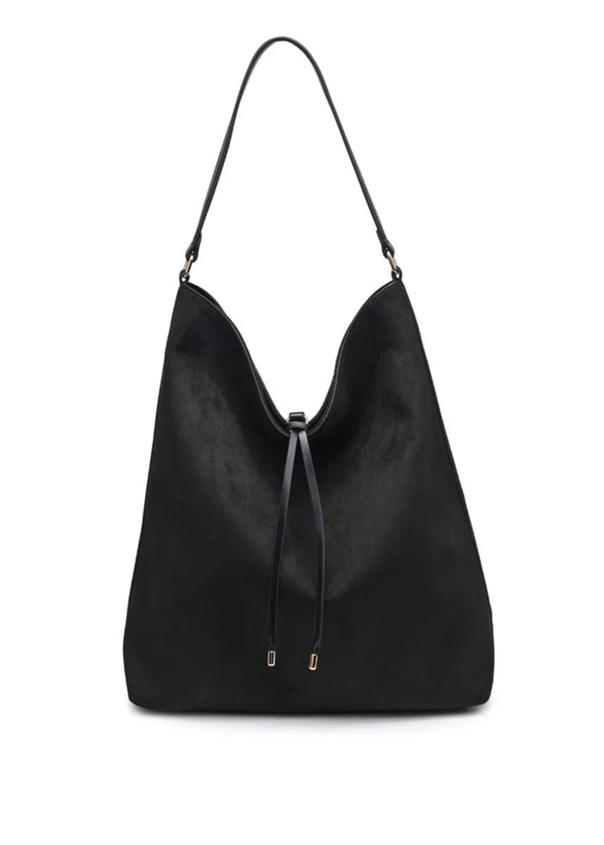 Felicity Bucket Hobo Bag - Black