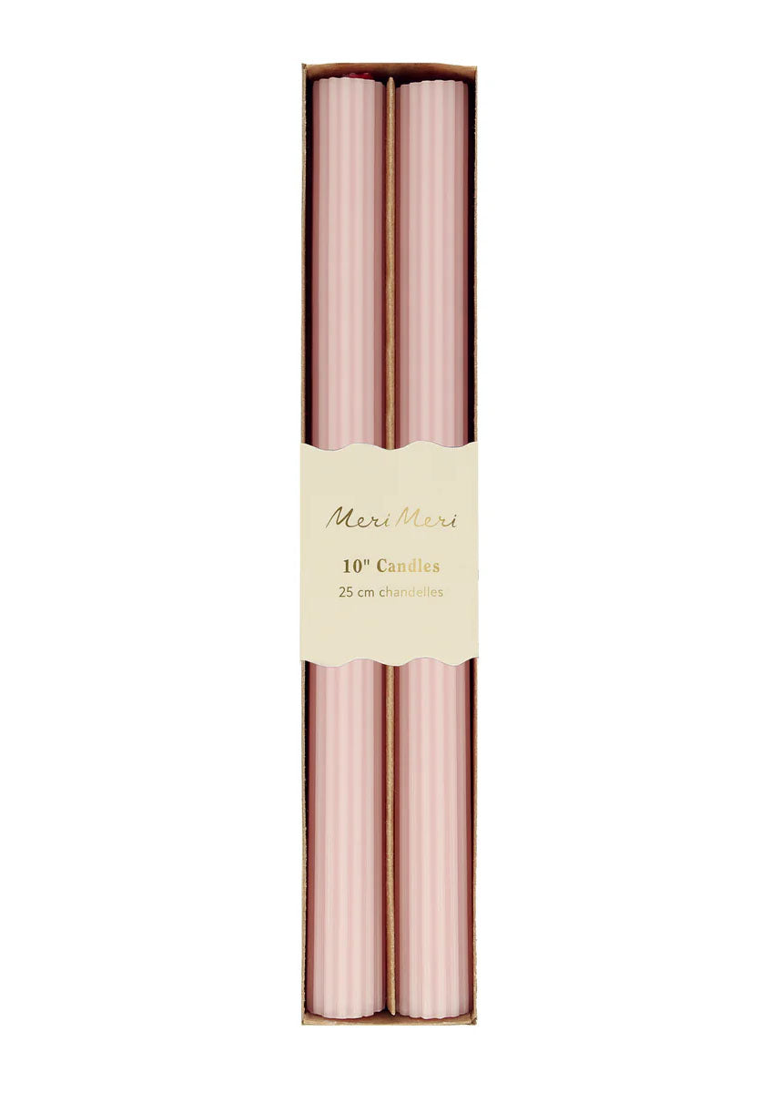 Cotton Candy Pink Table Candles