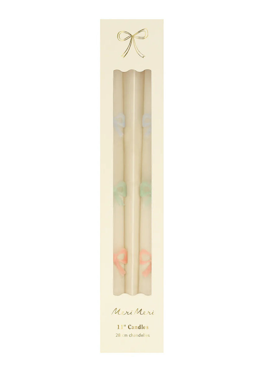 Multi Bow Taper Candles - Pastel