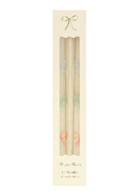 Multi Bow Taper Candles - Pastel