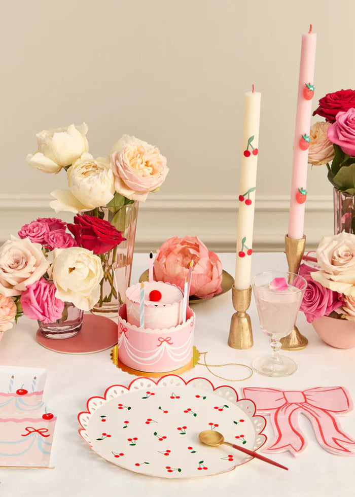 Cherry Table Candles (Set of 2)