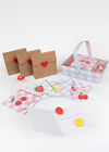 Fruit Basket Valentine's Cards & Erasers Set