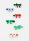 Enamel Bow Hair Clips