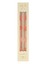 Pink Flower Taper Candles