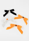 Velvet Halloween Bow Hair Clips