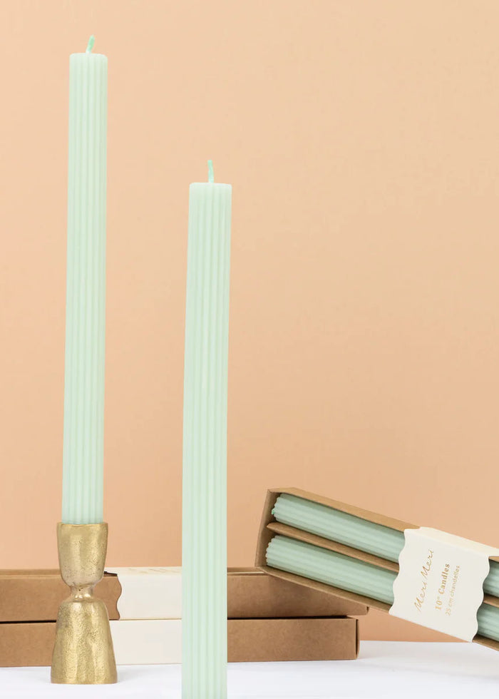 Sea Foam Green Table Candles