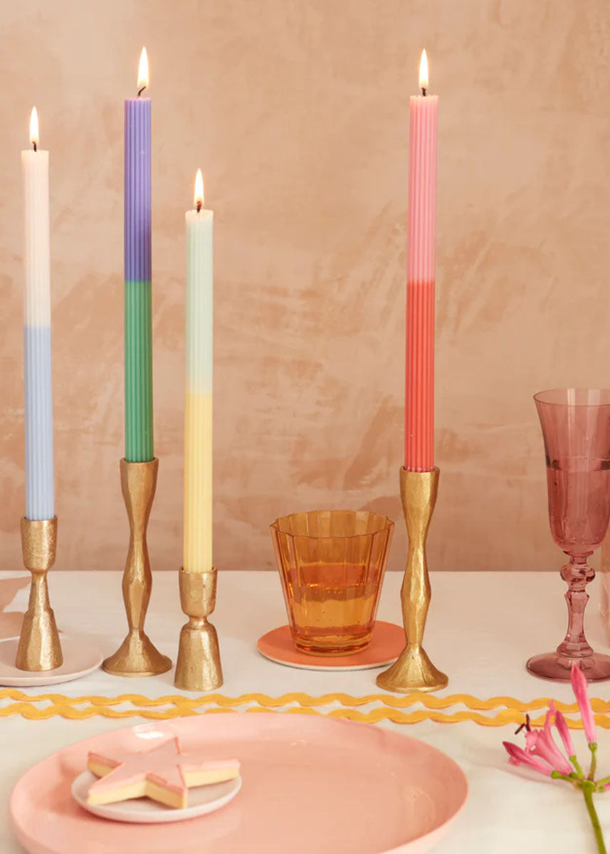 Multi Block Color Table Candles (Set of 4)