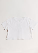 Merrier With A Martini Cropped Tee - White