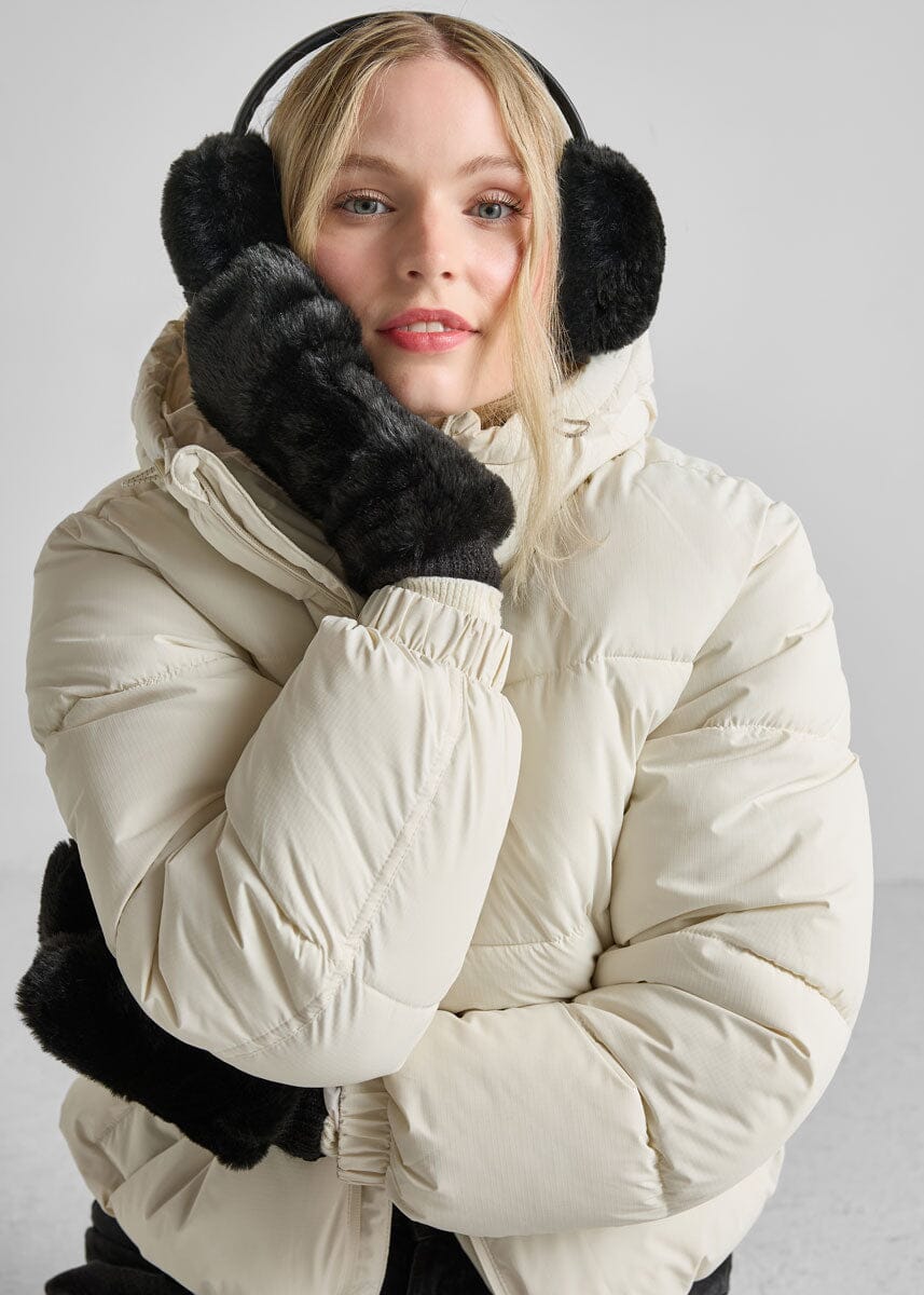 Mad Hatter Faux-Fur Mittens - Black – Alice & Wonder