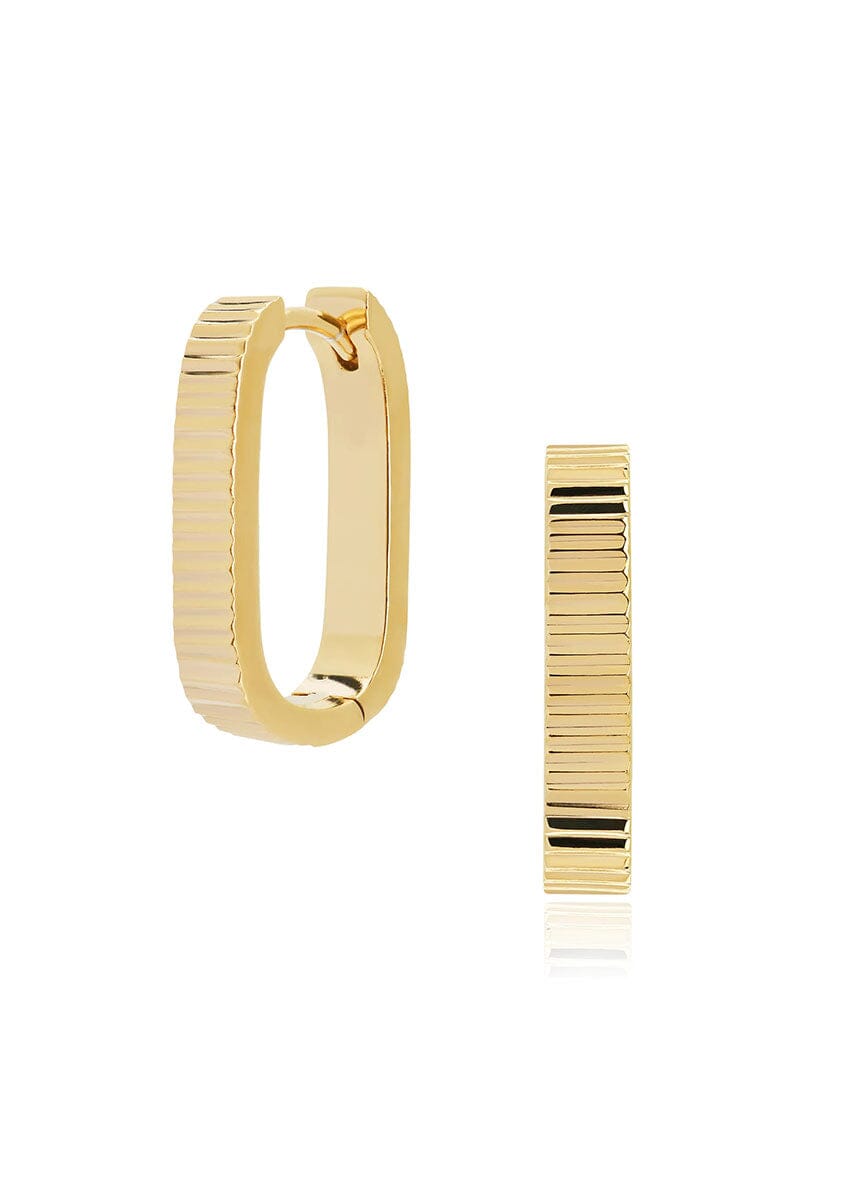 Malorie Textured Hoops - Gold