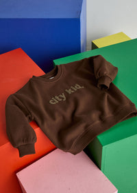 City Kid Oversized Sweatshirt - Mocha