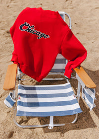 Chicago Script Mock Neck Sweatshirt - Red