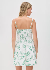 La Merenda Mini Dress - Green Multi