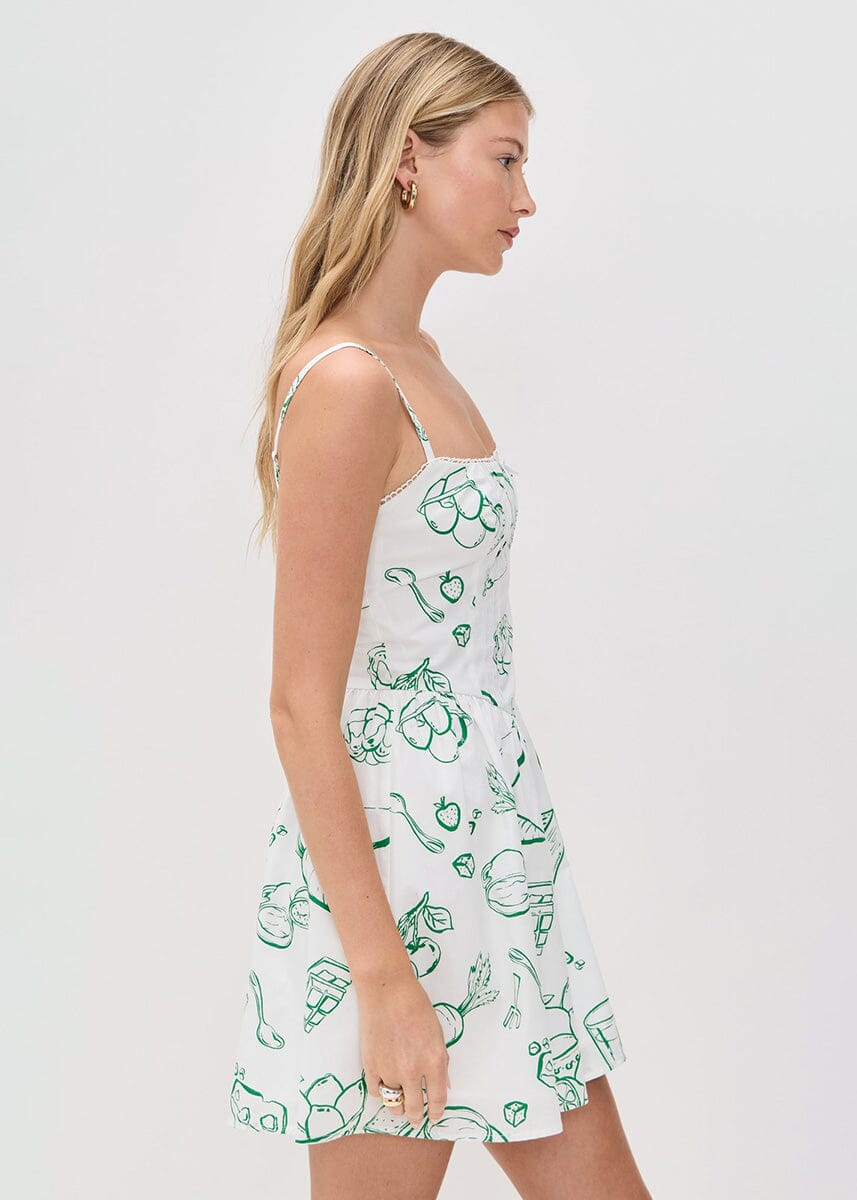 La Merenda Mini Dress - Green Multi
