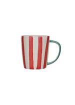 Painted Stripes Stoneware Mugs