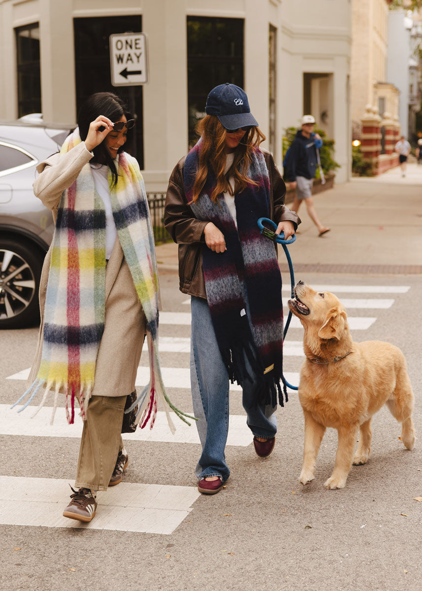 MAD HTR Oversized Blanket Scarf - Multicolor Plaid