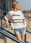 Chicago Double Stripe Sweater - Navy