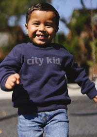 City Kid Monochrome Puff Sweatshirt - Navy