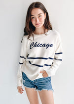 Chicago Double Stripe Sweater - Navy