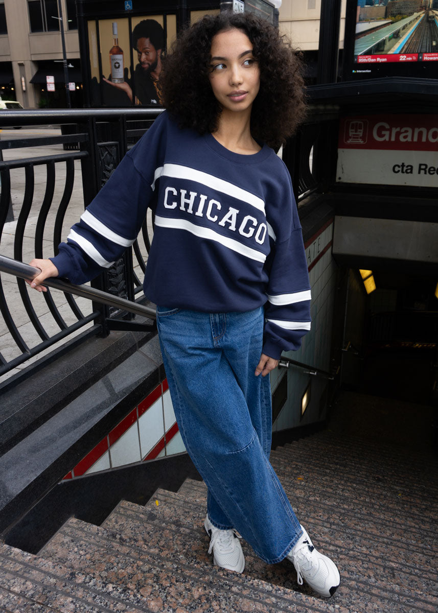 Chicago Rugby Crewneck - Navy