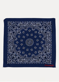 Chicago Stitch Embroidered Bandana - Navy