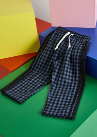 Gingham Stripe Pant - Blue & Black