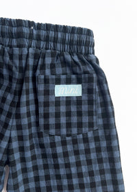 Gingham Stripe Pant - Blue & Black
