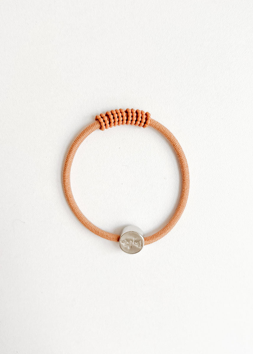 Single Enamel Hair Tie Bracelet - Shaker Sand Dollar