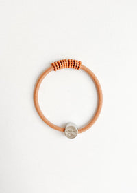 Single Enamel Hair Tie Bracelet - Shaker Sand Dollar