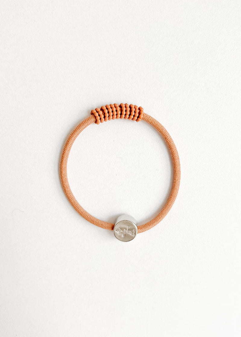 Single Enamel Hair Tie Bracelet - Shaker Sand Dollar