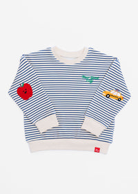 New York City Striped Patch Sweatshirt
