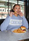 Chicago Block Stripe Sweater - Powder Blue