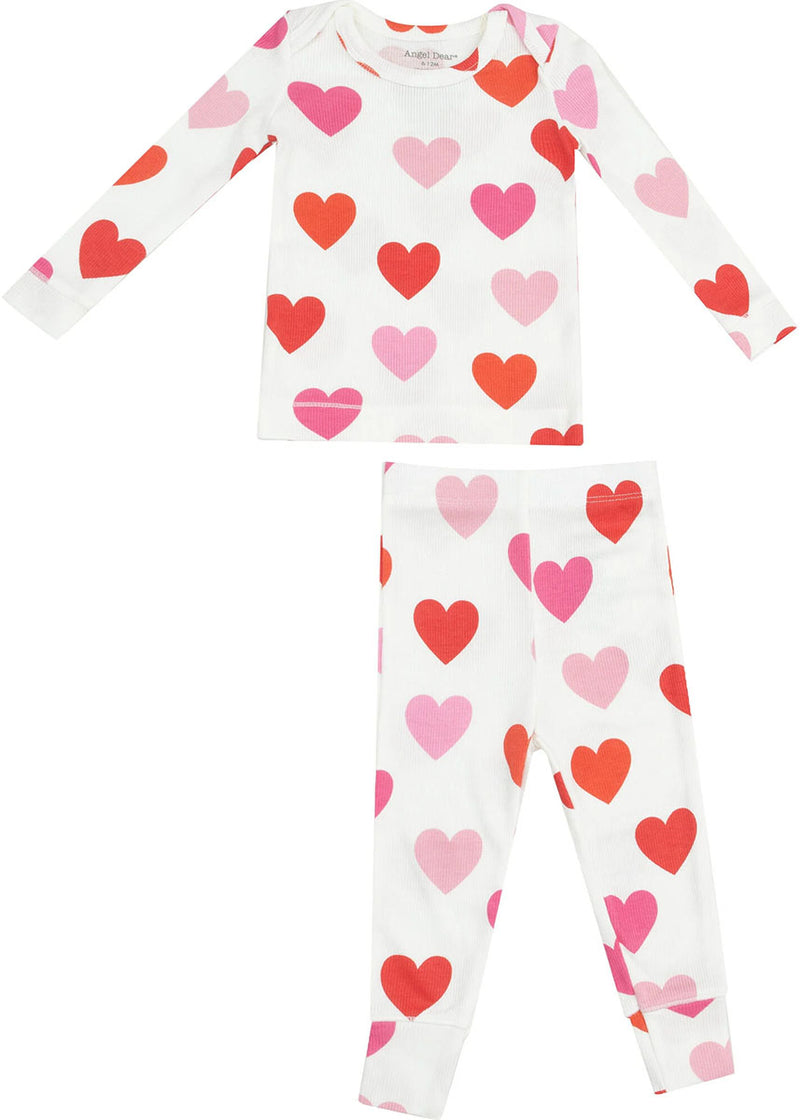 2-Piece L/S Pajama Set - Big Hearts