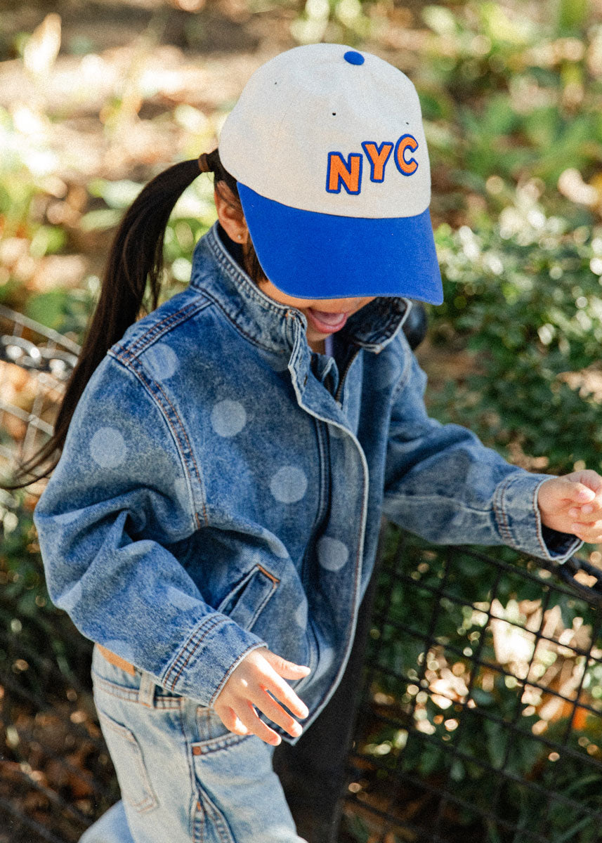Toddler New Timer NYC Baseball Cap - Blue & Orange