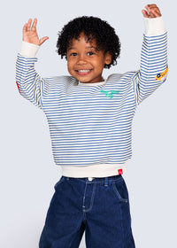 New York City Striped Patch Sweatshirt
