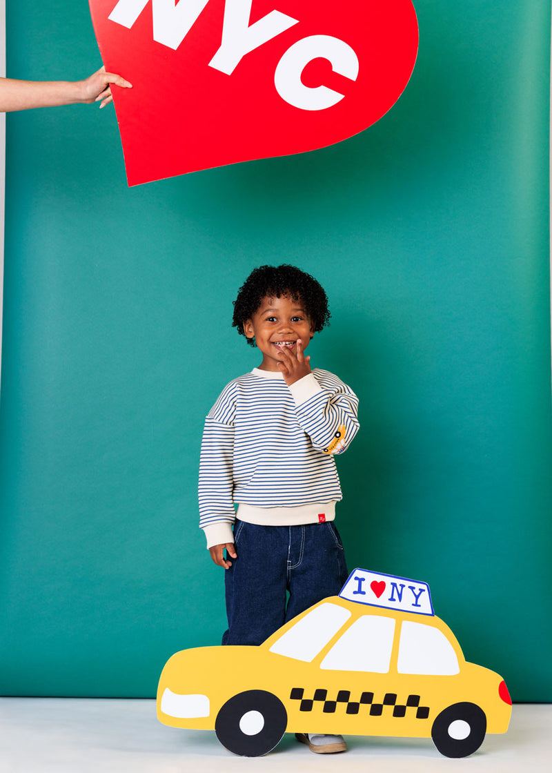 New York City Striped Patch Sweatshirt