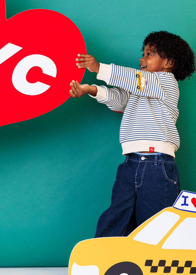 New York City Striped Patch Sweatshirt