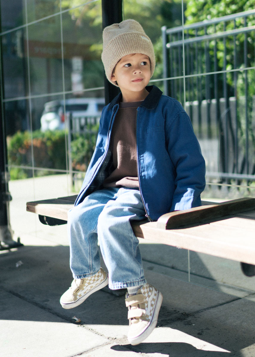 MAD HTR Heather Knit Beanie - Youth - Heather Taupe